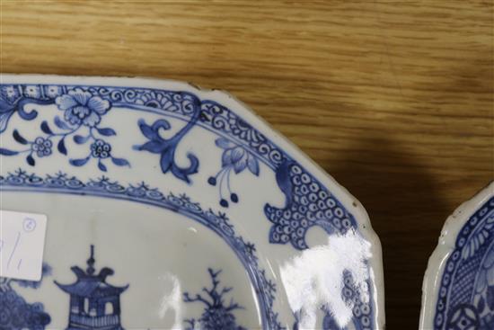 Two Chinese Export dishes largest diameter 33cm